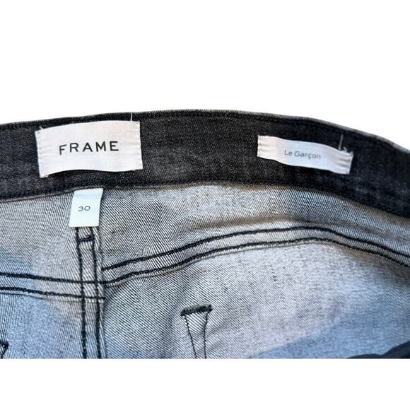 Frame Denim Women's, Black Le Garcon Jean Size 30 - Picture 2 of 3